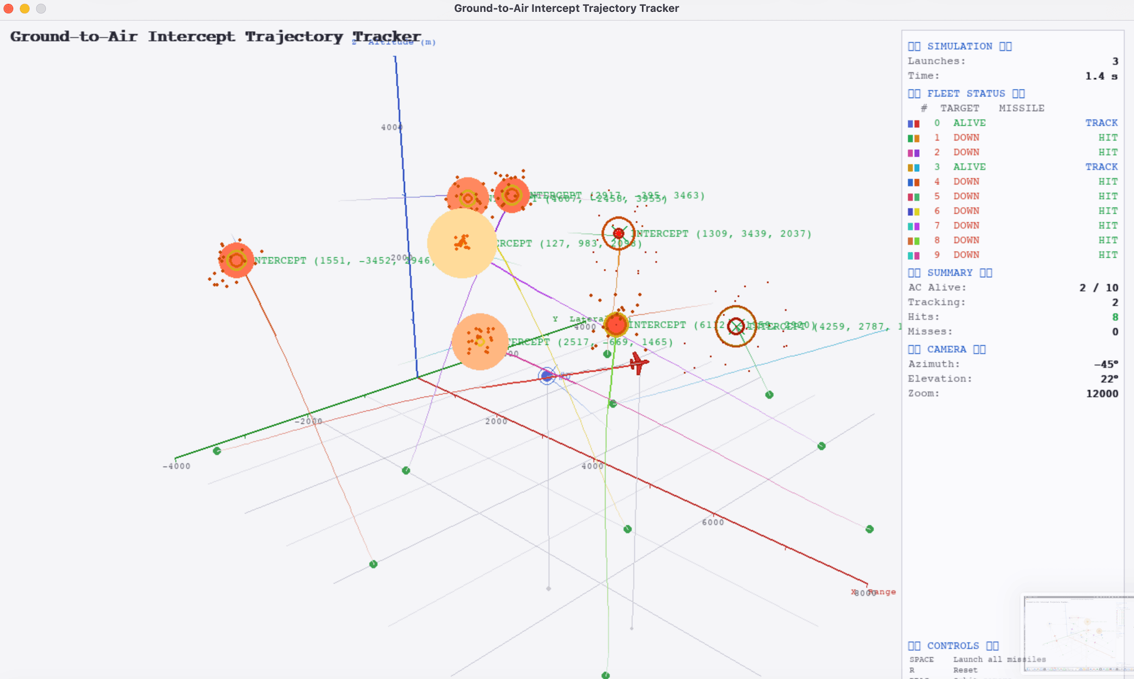 Missile Trajectory Tracker